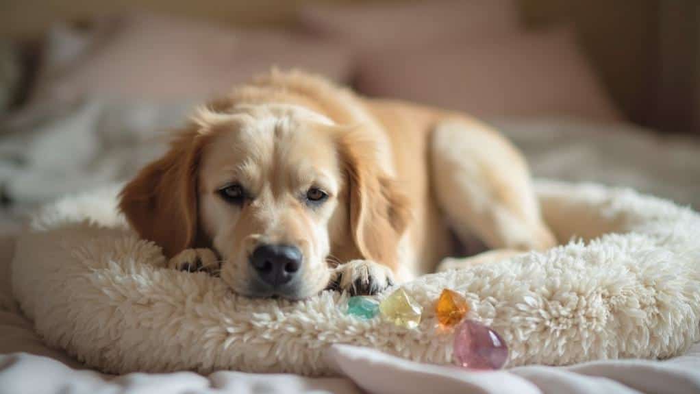 crystal healing pet beds