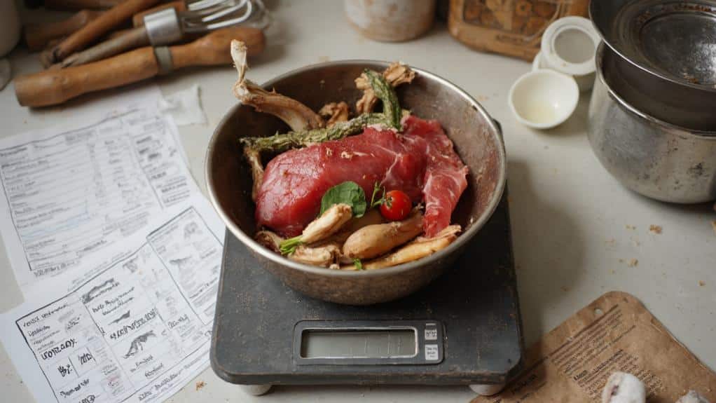 raw food portion calculation