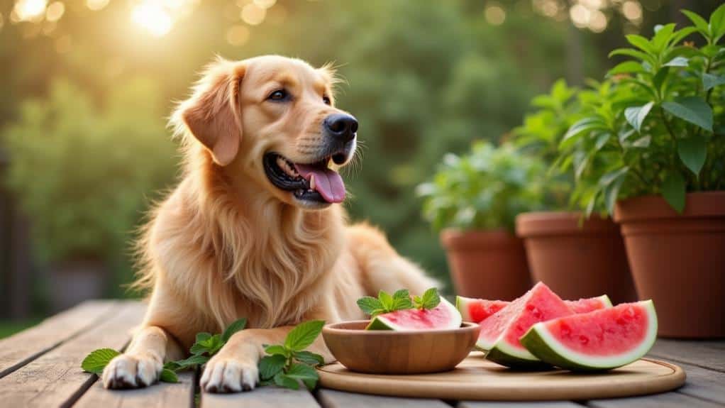 frozen watermelon mint pupsicles
